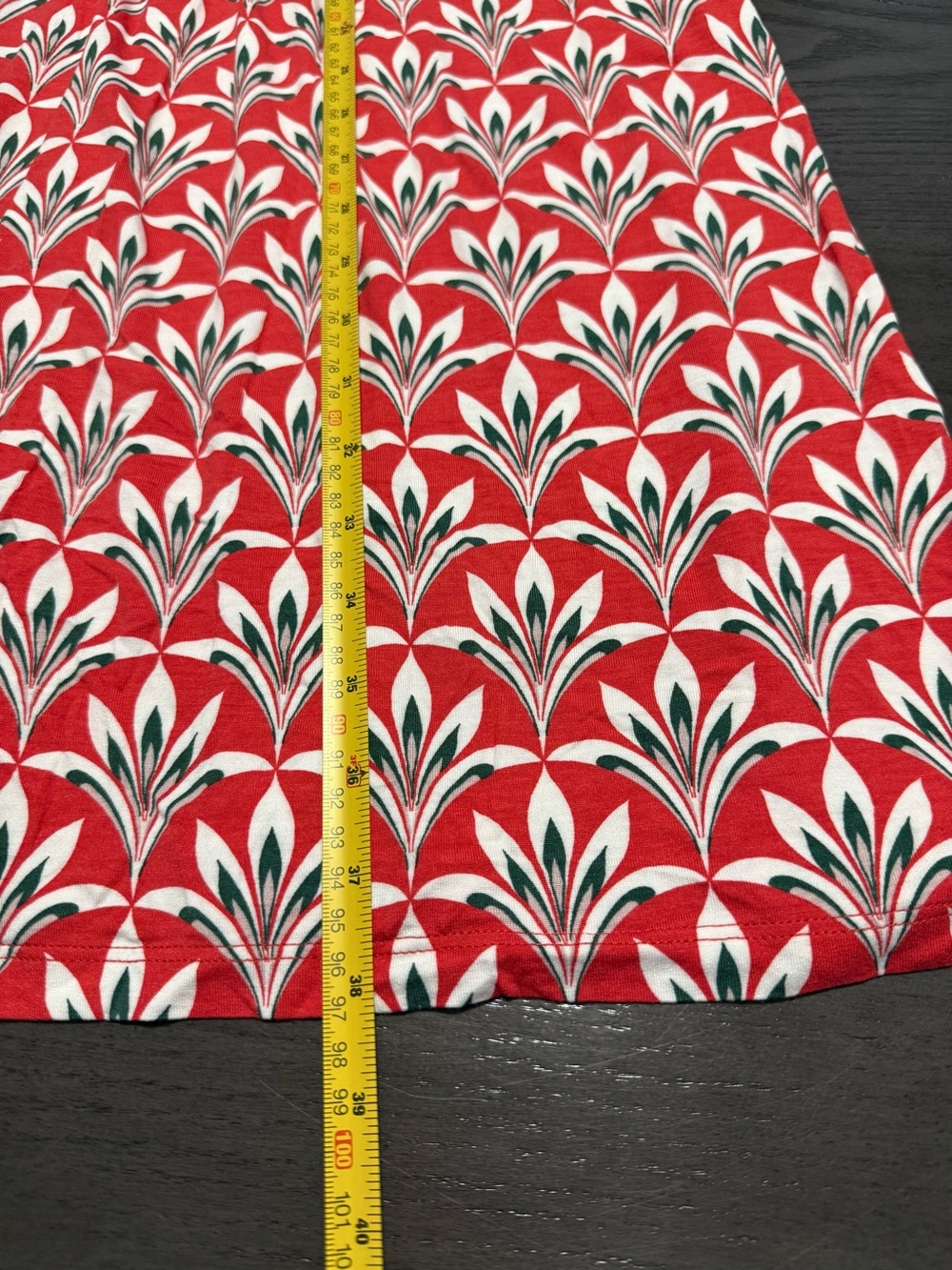 Boden Red White Print Faux Wrap V-Neckline Sleeveless Jersey Dress Size 6R - Picture 9 of 11